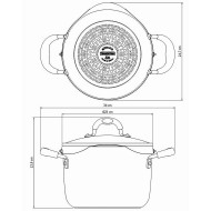 Espagueteira 22cm 5,4 Litros Tramontina Mônaco Preto Indução Antiaderente